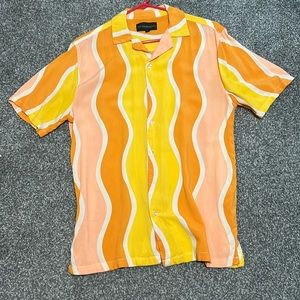 Orange Button Down shirt
